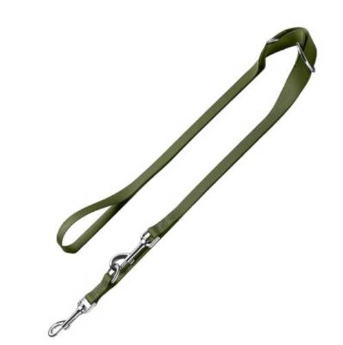 Komplet HUNTER London oliwkowy, obroża + smycz Rozmiar L-XL + smycz 200 cm / 15 mm - Hunter