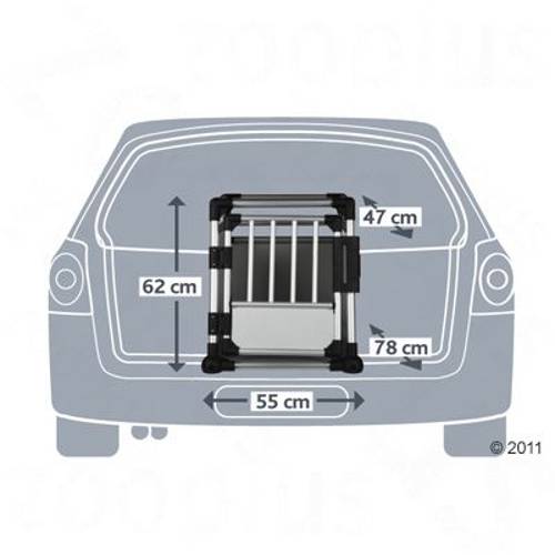 Trixie transporter aluminiowy, M M: szer. x dł. x wys.: 55 x 78 x 62 cm - Trixie