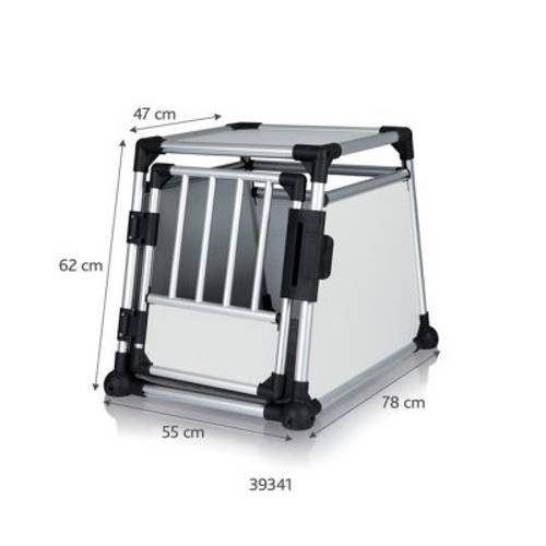 Trixie transporter aluminiowy, M M-L: szer. x dł. x wys.: 63 x 90 x 65 cm - Trixie