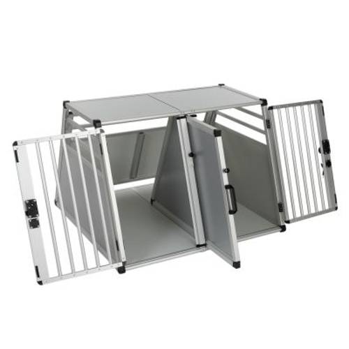 AluRide podwójny transporter aluminiowy L:  szer. x gł. x wys.: 80 x 92 x 65 cm - Zooplus Selection