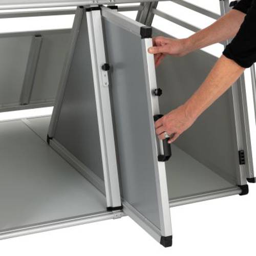 AluRide podwójny transporter aluminiowy L:  szer. x gł. x wys.: 80 x 92 x 65 cm - Zooplus Selection
