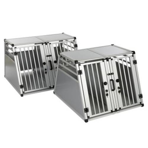 AluRide podwójny transporter aluminiowy L:  szer. x gł. x wys.: 80 x 92 x 65 cm - Zooplus Selection