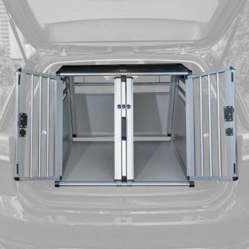 AluRide podwójny transporter aluminiowy L:  szer. x gł. x wys.: 80 x 92 x 65 cm - Zooplus Selection