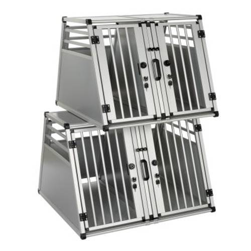 AluRide podwójny transporter aluminiowy XL: szer. x gł. x wys.: 97 x 92 x 68 cm - Zooplus Selection