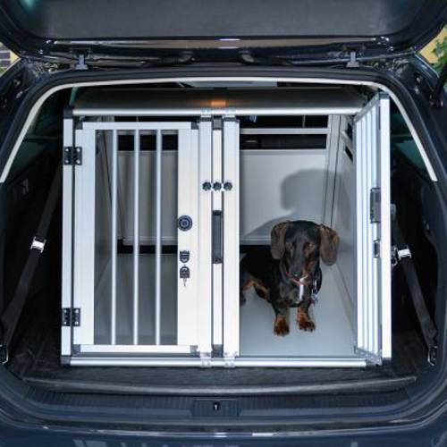 AluRide podwójny transporter aluminiowy XL: szer. x gł. x wys.: 97 x 92 x 68 cm - Zooplus Selection