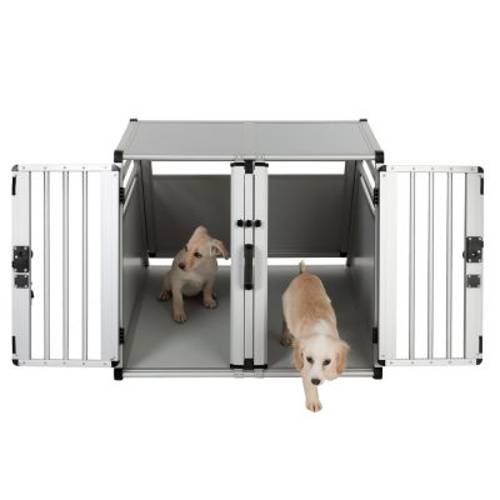 AluRide podwójny transporter aluminiowy XL: szer. x gł. x wys.: 97 x 92 x 68 cm - Zooplus Selection