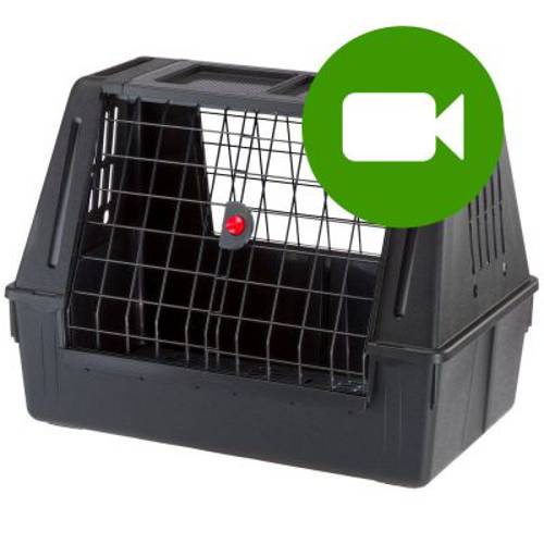 Klatka transportowa Ferplast Atlas Car Scenic, czarna Szer. x dł. x wys.: 100 x 60 x 66 cm - Ferplast