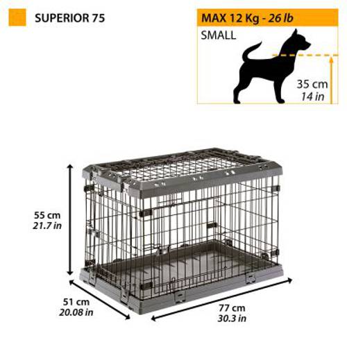 Ferplast klatka transportowa Superior Szer. x głęb. x wys.: 92 x 58,5 x 62,5 cm - Ferplast
