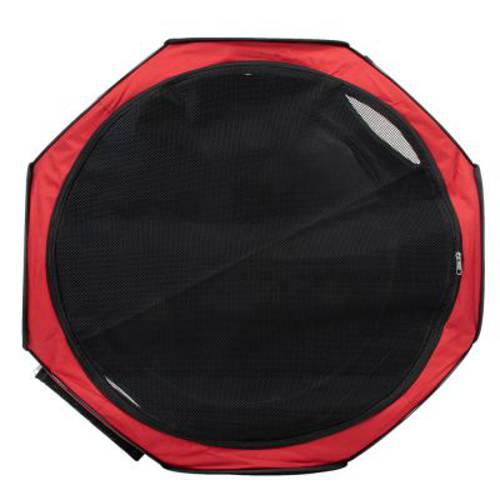Nylonowy kojec dla zwierząt Dł. x szer. x wys.: 116 x 116 x 59,5 cm, szaro-czerwony - Zooplus Selection