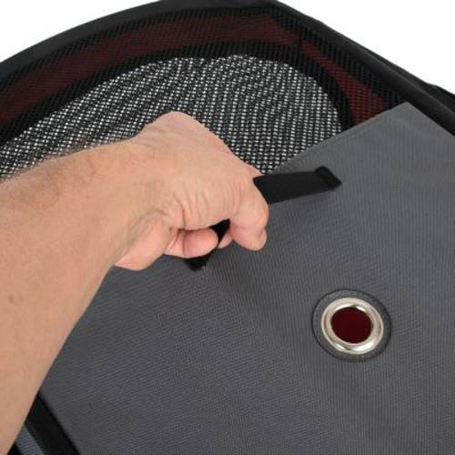 Nylonowy kojec dla zwierząt Dł. x szer. x wys.: 116 x 116 x 59,5 cm, szaro-czerwony - Zooplus Selection
