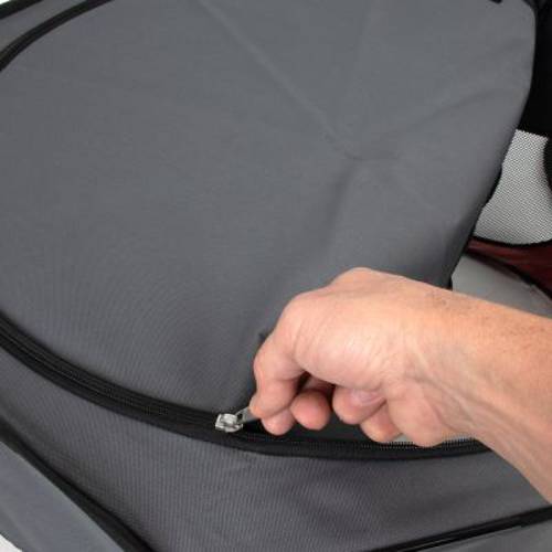 Nylonowy kojec dla zwierząt Dł. x szer. x wys.: 116 x 116 x 59,5 cm, szaro-czerwony - Zooplus Selection