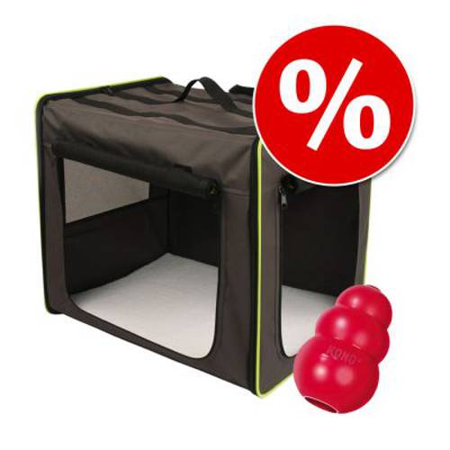 Zestaw: Torba transportowa First Class Basic + KONG Classic, rozmiar M M: dł x szer x wys.: 61 x 46 x 53,5 cm + KONG, rozmiar M - Zooplus