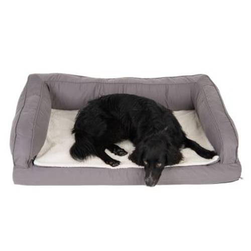 Ortopedyczna sofa dla psa, szara Dł. x szer. x wys.: 75 x 50 x 25 cm - Zooplus Selection