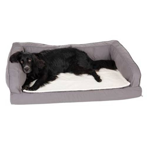 Ortopedyczna sofa dla psa, szara Dł. x szer. x wys.: 75 x 50 x 25 cm - Zooplus Selection