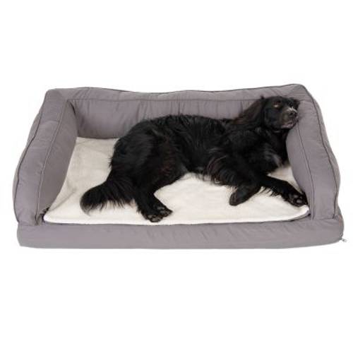 Ortopedyczna sofa dla psa, szara Dł. x szer. x wys.: 75 x 50 x 25 cm - Zooplus Selection