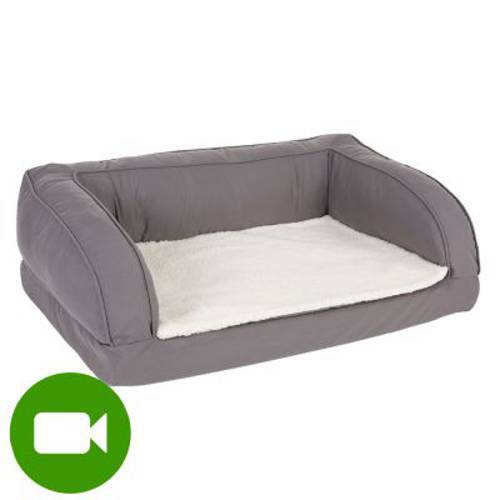 Ortopedyczna sofa dla psa, szara Dł. x szer. x wys.: 75 x 50 x 25 cm - Zooplus Selection