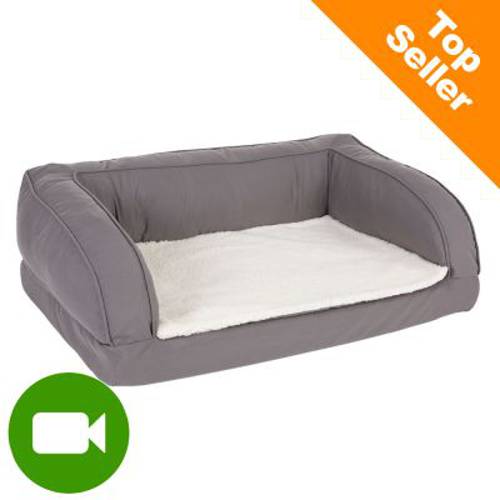 Ortopedyczna sofa dla psa, szara Dł. x szer. x wys.: 75 x 50 x 25 cm - Zooplus Selection