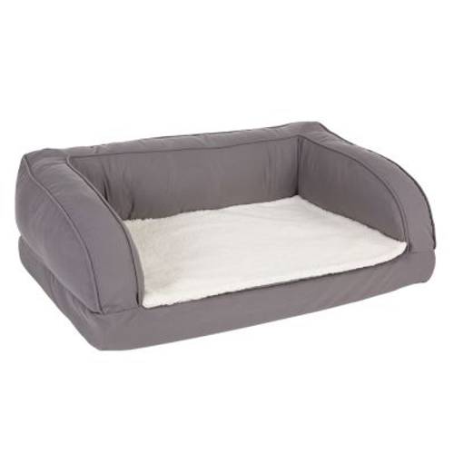 Ortopedyczna sofa dla psa, szara Dł. x szer. x wys.: 75 x 50 x 25 cm - Zooplus Selection
