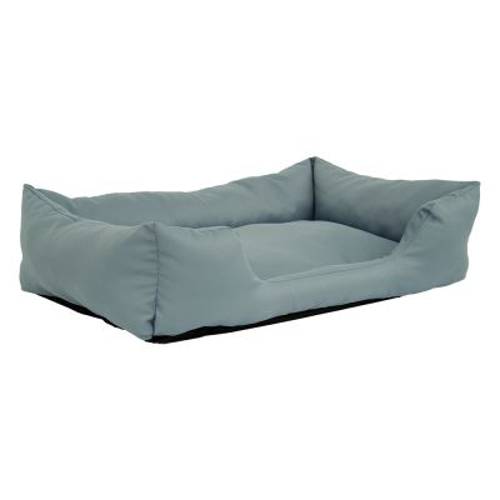 Prostokątne legowisko dla psa Bruno, niebiesko-szare Rozmiar L: dł. x szer. x wys.: 100 x 60 x 20 cm - Zooplus
