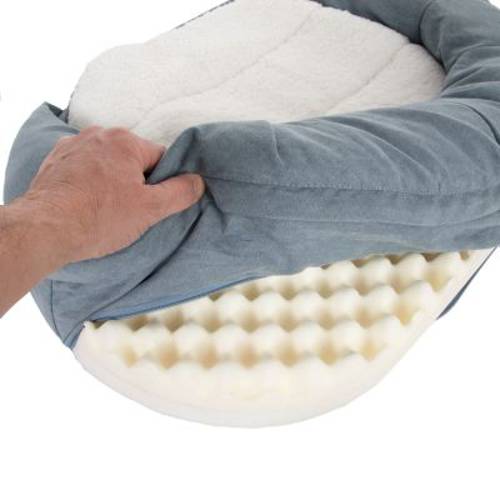 Ortopedyczne legowisko dla psa Memory Oval, szare Dł. x szer. x wys.: 72 x 50 x 20 cm - Zooplus Selection
