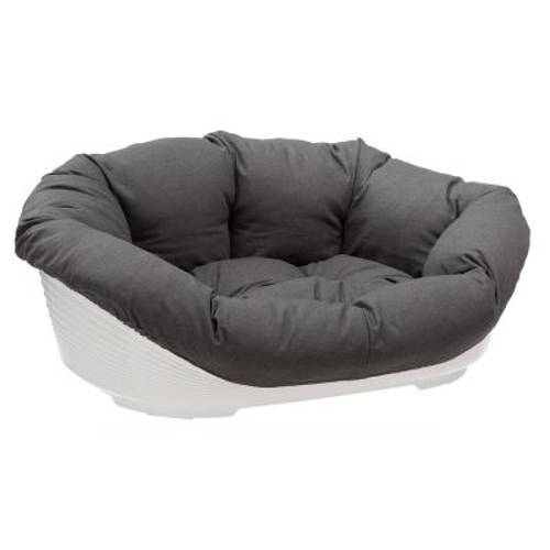 Ferplast Siesta Deluxe, antracytowa poduszka Sofia do kosza 4: dł. x szer. x wys.: 64 x 48 x 25 cm - Zooplus