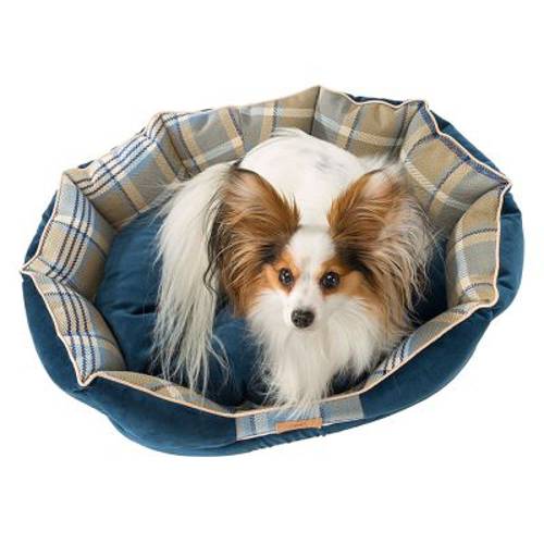 Ferplast legowisko Charles, niebieskie Rozmiar 70: Dł. x szer. x wys.: 70 x 52 x 25 cm - Ferplast