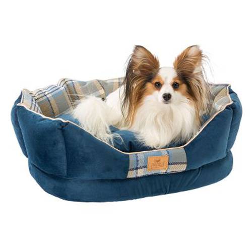 Ferplast legowisko Charles, niebieskie Rozmiar 70: Dł. x szer. x wys.: 70 x 52 x 25 cm - Ferplast