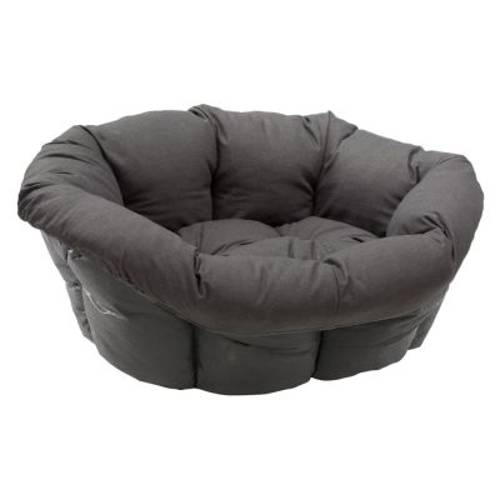 Ferplast Siesta Deluxe, antracytowa poduszka Sofia do kosza 10: dł. x szer. x wys.: 96 x 71 x 32 cm - Ferplast