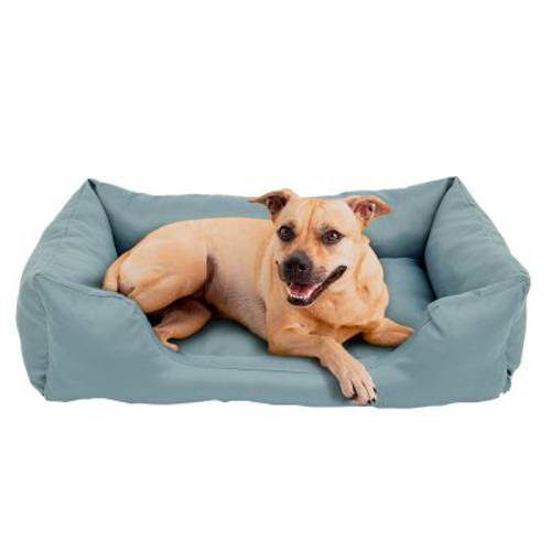 Prostokątne legowisko dla psa Bruno, niebiesko-szare Rozmiar L: dł. x szer. x wys.: 100 x 60 x 20 cm - Zooplus