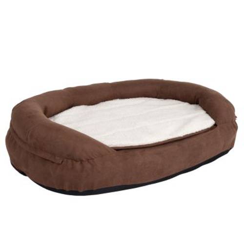Ortopedyczne legowisko dla psa Memory Oval, brązowe Dł. x szer. x wys.: 118 x 74 x 24 cm - Zooplus Selection