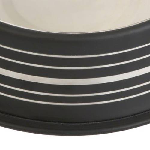 Silver Line miska ze stali szlachetnej, czarna matowa 450 ml, Ø 20 cm - Zooplus Selection