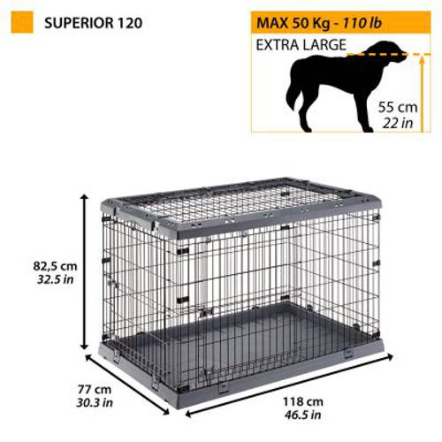 Ferplast klatka transportowa Superior Szer. x głęb. x wys.: 107 x 77 x 73,5 cm - Ferplast