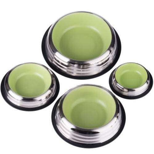 Miska ze stali nierdzewnej, zielona 230 ml, Ø 15 cm - Zooplus