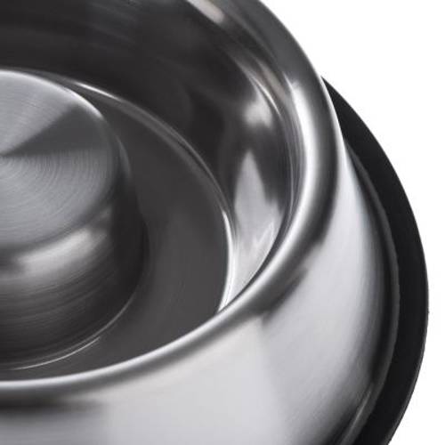 Spowalniająca jedzenie miska ze stali nierdzewnej 530 ml, Ø 22,5 cm - Zooplus Selection