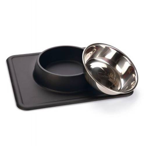 Karlie miska z podkładką silikonową dla psa Dex 350 ml, Ø 14 cm, czerwona - Karlie
