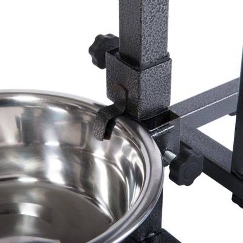 Psi bar z dwiema metalowymi miskami 2 x 1,8 l / ø 21 cm - Zooplus