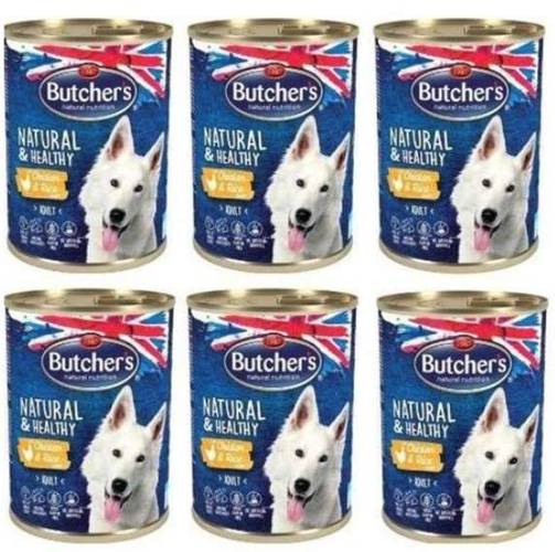 Butcher's Natural&Healthy Dog z kurczakiem i ryżem pasztet 6x1200g - Butcher's