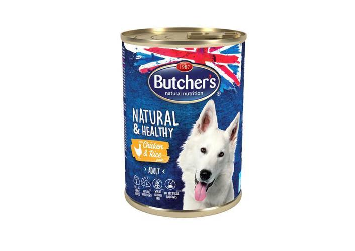 Butcher's Natural&Healthy Dog z kurczakiem i ryżem pasztet 6x1200g - Butcher's