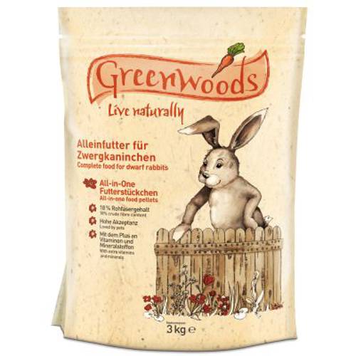 Greenwoods pokarm dla królików miniaturowych 3 kg