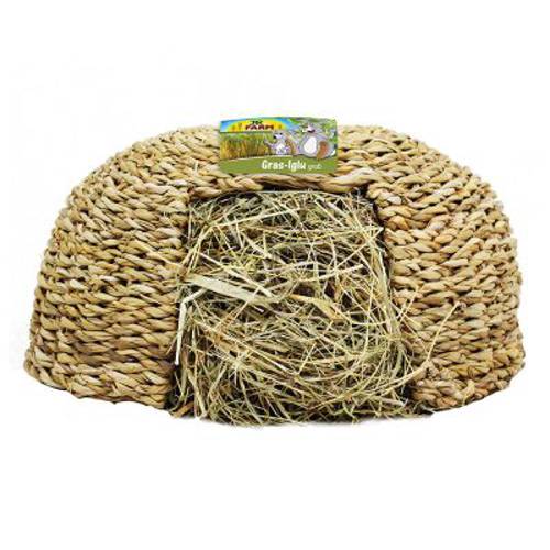 JR Farm igloo z siana, dla gryzoni 2 x 310 g (średnie: 26 x 26 x 13 cm)