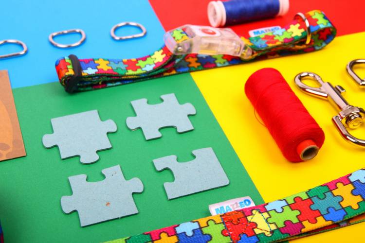 Obroża Klamra LED - Puzzle 0557 25MM 0CM 38-65CM - matteo-company