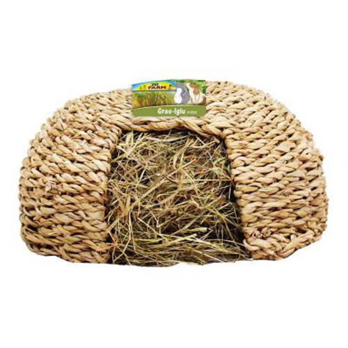 JR Farm igloo z siana, dla gryzoni 2 x 310 g (średnie: 26 x 26 x 13 cm) - Jr Farm