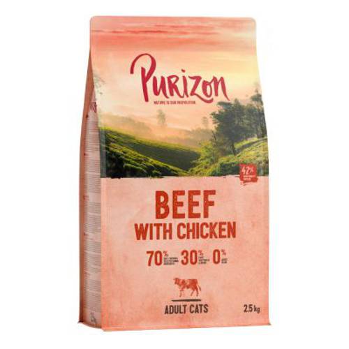 Mieszany pakiet próbny Purizon Adult dla kota, 3 x 2,5 kg Kurczak i ryba, sarnina i ryba, kaczka i ryba - Purizon