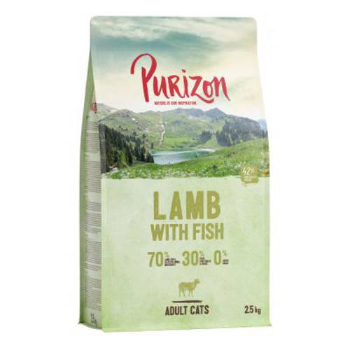 Mieszany pakiet próbny Purizon Adult dla kota, 3 x 2,5 kg Kurczak i ryba, sarnina i ryba, kaczka i ryba - Purizon