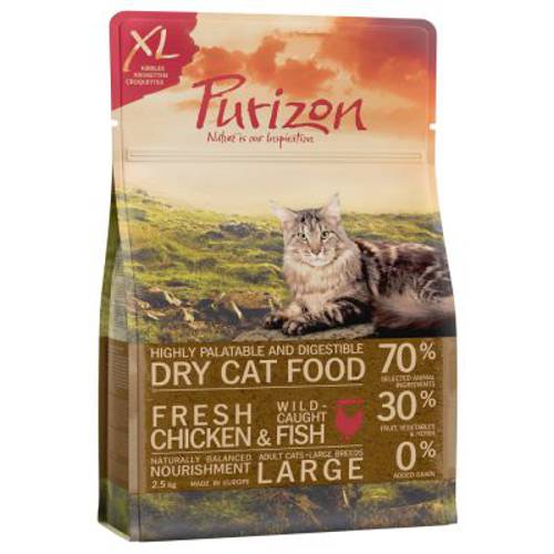 Purizon Large Adult, kurczak i ryba – bez zbóż 2,5 kg - Purizon