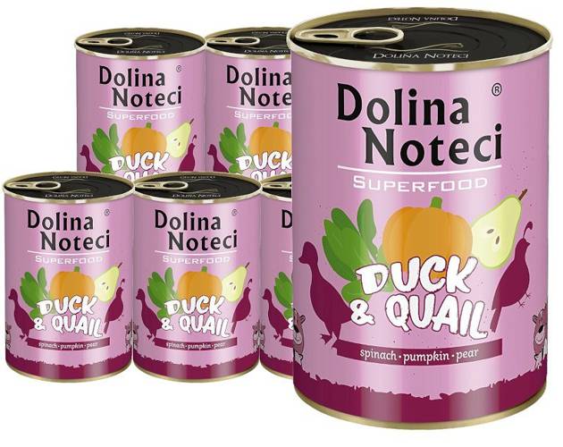 Dolina Noteci SuperFood Kaczka z Przepiórką 6x400g - Dolina Noteci