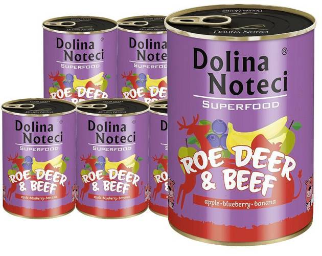 Dolina Noteci SuperFood Sarna i Wołowina 6x400g - Dolina Noteci