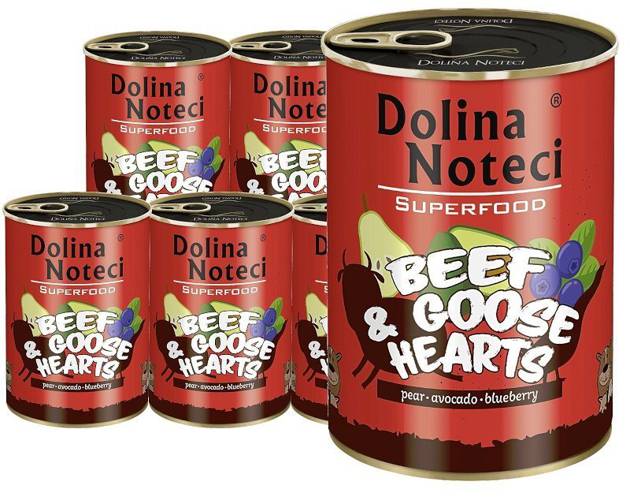 Dolina Noteci SuperFood Wołowina z Sercami Gęsi 6x400g - Dolina Noteci