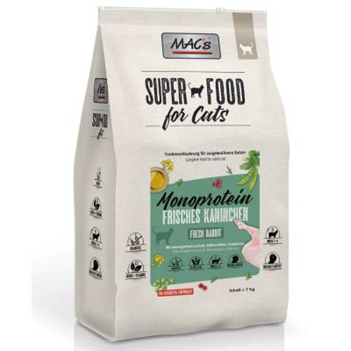 MAC's Superfood for Cats Adult Monoprotein, królik 2 x 7 kg