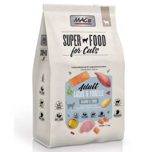 MAC's Superfood for Cats Adult, łosoś i pstrąg 1,5 kg
